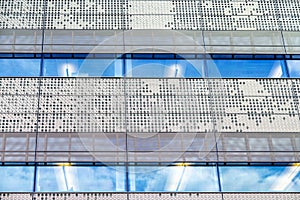 Facade of a modern skyscraper as abstract background