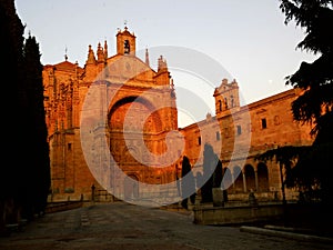 The facade of the monastery church.  Salamanca, Spain photo