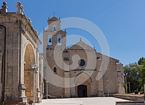 The facade of Monastery of San Juan de Ortega, Burgos Province, Castilla y Leon, Spain.