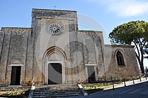 Church of St. Francesco in the medieval town of Tarquinia in Italy photo