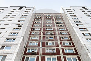 Facade of multistory apartment house