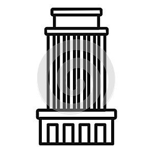 Facade multistory building icon outline vector. Residence office