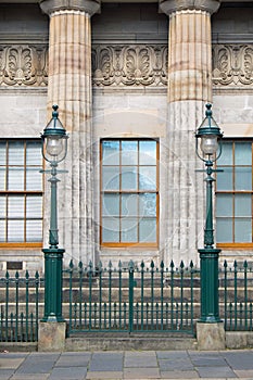 The facade of the National Gallery