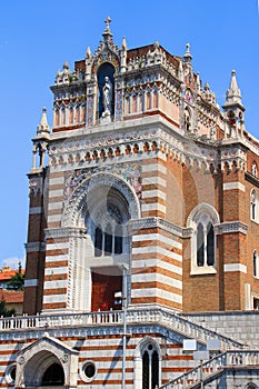 Facade of neo-Gothic Our Lady of Lourdes Church Rijeka Croatia