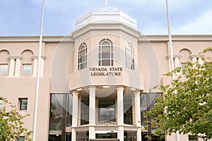 Facade of the Nevada State Legislature Building photo