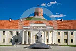 Facade of new Arsenal, Lithuania, Gediminas tower, Vilnius, Lithuania.