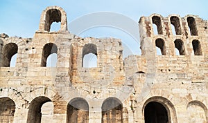 Facade of Odeon of Herodes Atticus.