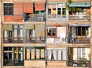 Facade of an old apartments building - Barcelona SPain