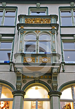 Facade of old building in Erfurt