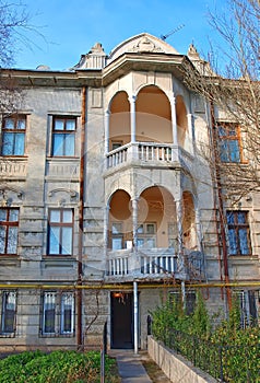 Facade of the old building. Evpatoria. Ukraine