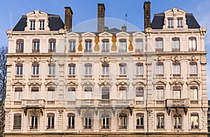 Facade of old building Lyon