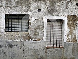 Facade of old building in Spanish town