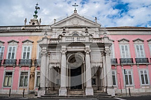 Facade of old convent, Ministry of Foreign Affairs, Square of Necessities, Estrela - Lisbon, Portugal