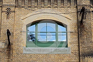 Facade of the old factory hall