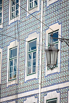 Facade of old house in Alfama district, Lisbon photo