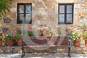 Facade of an old house on Kos island