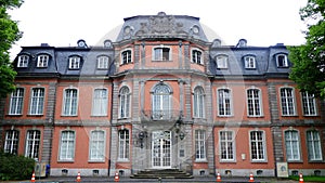 Facade of the old JÃ¤gerhof palace in Dusseldorf, Germany