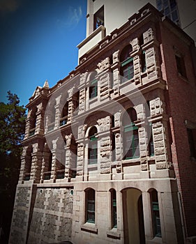 facade of the old mental hospital in saying pun hongkong