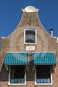 Facade of old monumental House Blokzijl