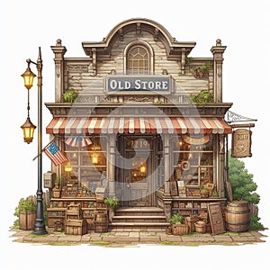 Facade of an old store