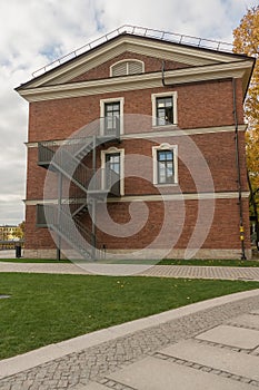 facade of one of the building of park New Holland