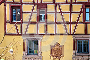 Facade of one traditional Alsatian house, Colmar, Alsace, France