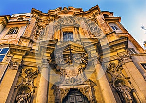 Facade Outside Santa Maria Maddalena Church Rome Italy