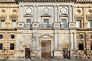 Facade of the Palace of Carlos V in the Alhambra in Granada photo