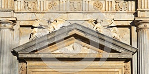 Facade of the Palace of Carlos V in the Alhambra in Granada photo