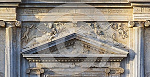 Facade of the Palace of Carlos V in the Alhambra in Granada photo