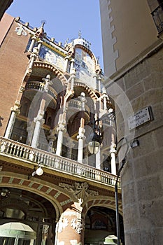 Facade of the Palace of Catalan Music in Barcelona