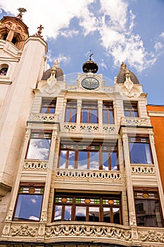 Facade of the Palace in the Plaza de Soledad in Badajoz (Spain photo