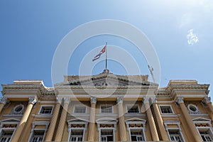 Facade of the Palacio de Gobierno Provincial, a government building in Santiago de Cuba, Cuba photo