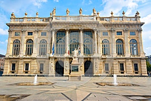 Facade of Palazzo Madama in Turin photo