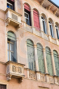 Facade of palazzo Negri De Salvi in Vicenza