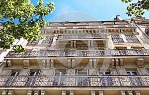 The facade of Parisian building