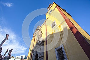 Facade of the Parroquia de Baslica Colegiata de Nuestra Seora de Guanajuato church in Guanajuato - Mexico photo