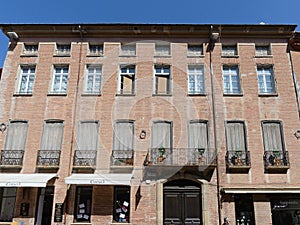 Facade in Perpignan city, France