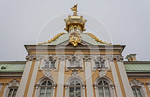 Facade of Peterhof palace, St. Petersburg, Russia