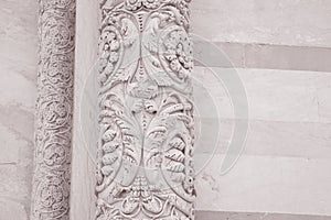 Facade of Pisa Cathedral Church Baptistry, Italy