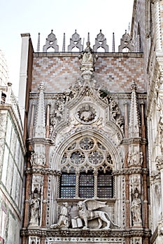 Facade of Porta della Carta photo