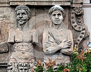 Facade of the Porta Nuova in Palermo, Sicily