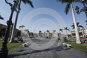 Facade of a president palace, Lima, Peru,Palacio de Gobierno photo