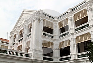 Facade of Raffles Hotel, Singapore