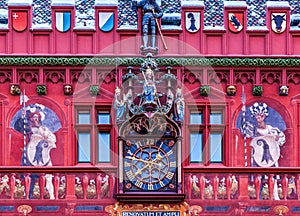 Facade of Rathaus, Basel, Switzerland photo