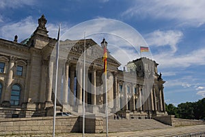 Facade of the reichstag in berlin