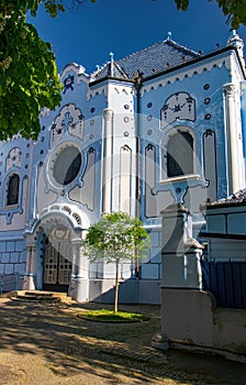 Romantic Blue Church of St. Elizabeth in Bratislava, Slovakia photo