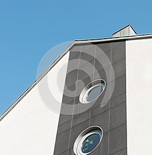 Facade with round window