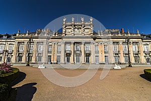 Facade of Royal Palace of La Granja de San Ildefonso, Spanish: Palacio Real de La Granja de San Ildefonso, known as La Granja,