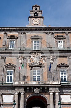 Facade of royal palace - Naples - Italy